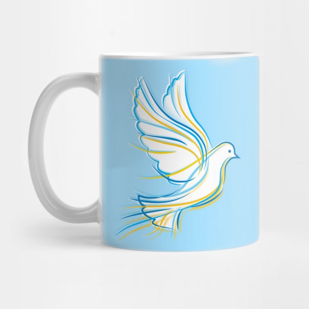 Blue and Yellow Dove by goldengallery